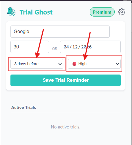 Configuring Trial Ghost Reminders